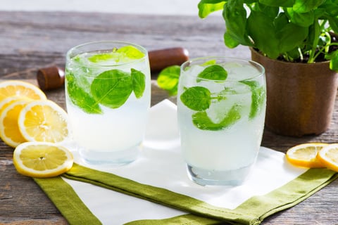 Limonade Pétillante au Basilic