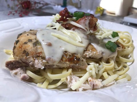 Linguine Sauce Carbonara Poulet et Bacon