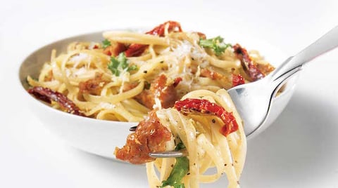 Linguines à la Saucisse et à la Chicorée