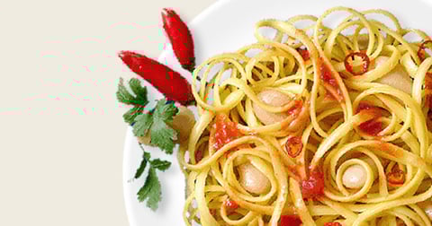 Linguines all'Arrabbiata avec Fèves Blanches