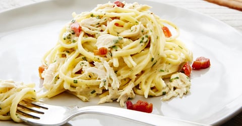 Linguines au Dindon Bacon et Fromage D'oka