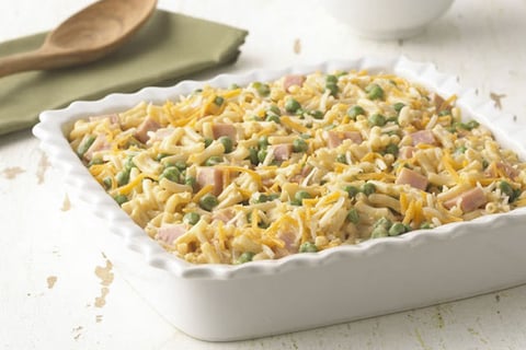 Macaroni au Fromage Cheddar et au Jambon Gratiné