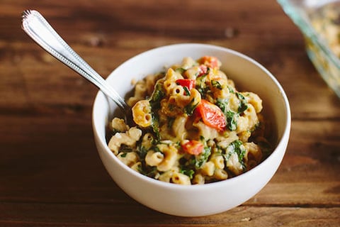 Macaroni au Fromage et aux Épinards