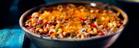 Macaroni au Fromage et Bœuf en Casserole