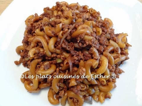 Macaroni Chinois au Porc Haché