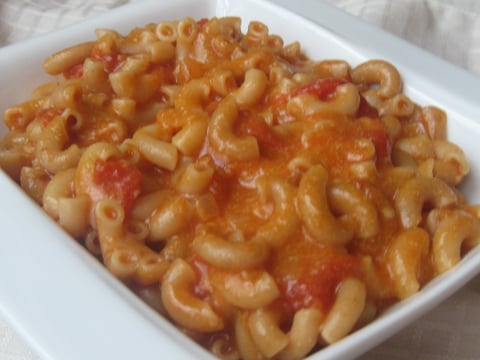Macaronis à la Soupe aux Tomates