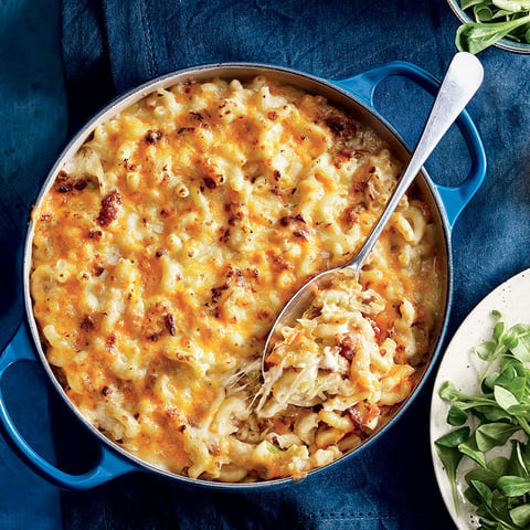 Macaronis aux Fromages, Légumes et Bacon