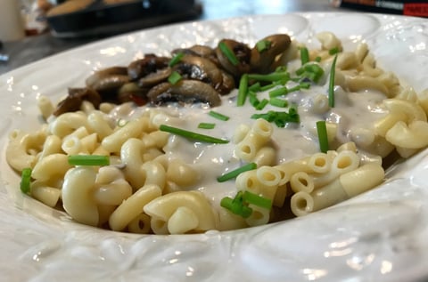 Macaronis Crème de Champignons