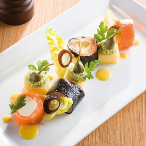 Makis de Saumon Fumé et Mariné Noirmoutier en Ravigote Crème au Raifort