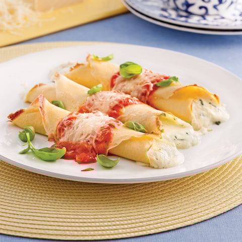 Manicottis Maison aux Trois Fromages