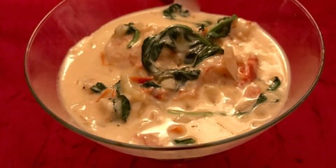 MARTINI DE CREVETTES CRÉMEUSES À LA TOSCANE