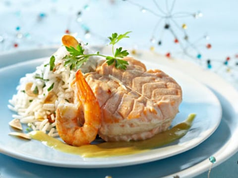 Médaillons de Saumon Farcis aux Crevettes