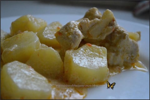 Mijoté de Dinde au Lait de Coco et ses Pommes de Terre