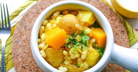 Mijoté de Haricots Blancs et de Citrouille au Curcuma