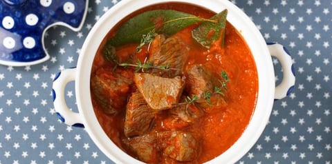 Mijotée D'agneau en Sauce Tomate, Riz Basmati