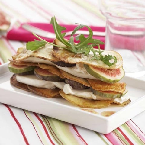Millefeuille de Pommes de Terre Figues et Fromage de Chèvre