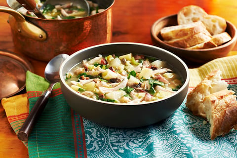 Minestrone Blanc au Poulet Rôti