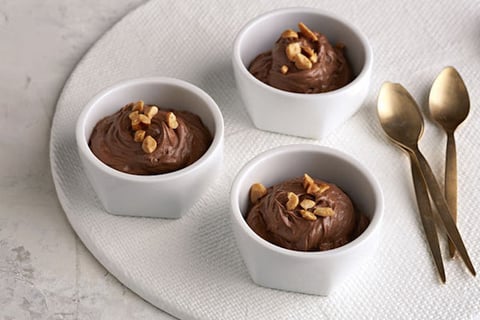 Mini-Coupes de Mousse au Beurre D'arachide avec Chocolat