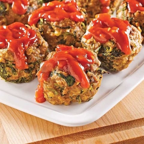Mini-Pains de Viande au Veau, Sauce Barbecue