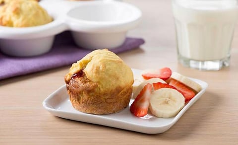 Minicrêpes en Coupe au Beurre D’arachides et à la Confiture