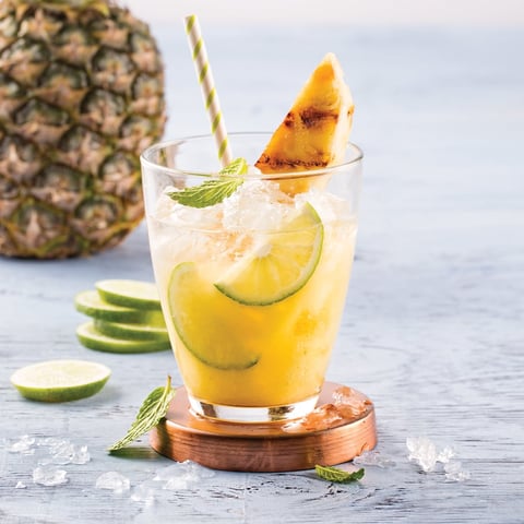 Mojito Revisité à L’ananas Caramélisé