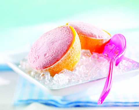 MOUSSE GIVRÉE À LA FRAISE