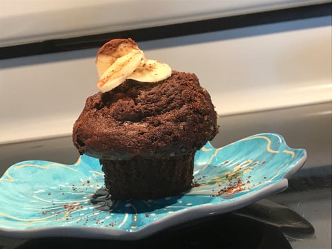 Muffin Chocolat Banane et Pépites de Chocolat