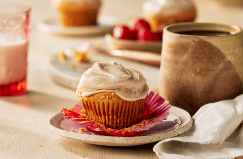 Muffins à la Citrouille et aux Épices avec Tartinade au Fromage à la Crème à L’érable