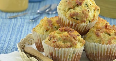 Muffins au Fromage et Bacon Fumé