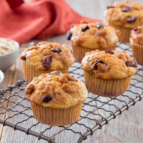 Muffins au Gruau et aux Bananes