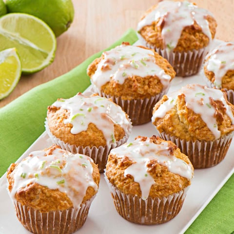Muffins au Gruau Miel-lime