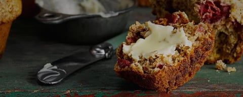Muffins au Son, Canneberges et Orange