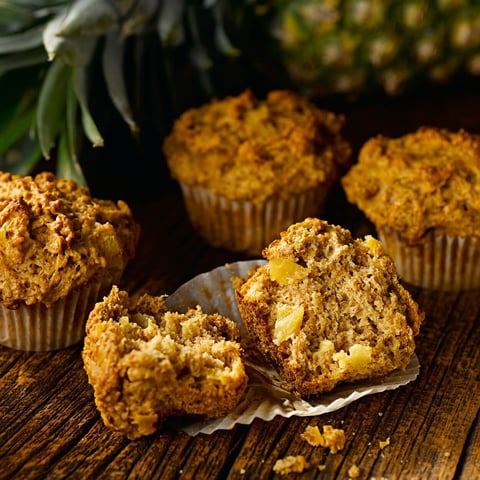Muffins au Son et à L'ananas