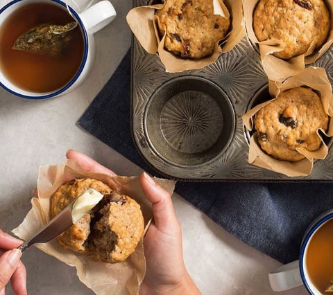 Muffins aux Bananes, Dattes et Noix de Grenoble