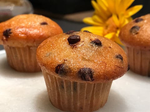 Muffins aux Bananes et Pépites de Chocolat