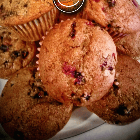 Muffins aux Bleuets & Canneberges: Moelleux & Sans Lactose…