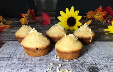Muffins aux Bleuets et aux Pépites de Chocolat et Beurre de Caramel