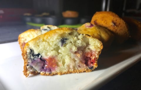 Muffins aux Bleuets et Framboises