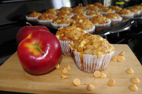 Muffins aux Pommes et Butterscotch