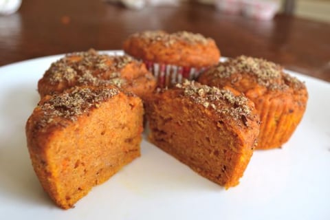Muffins de Patates Douces et Graines de Lins