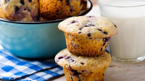 Muffins Lime-bleuets en Petite Quantité