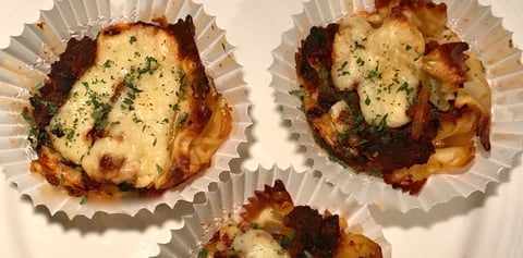 Muffins Macaroni Sauce à la Viande