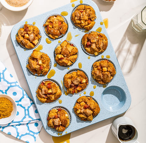 Muffins Pain Doré aux Pommes et Pancetta