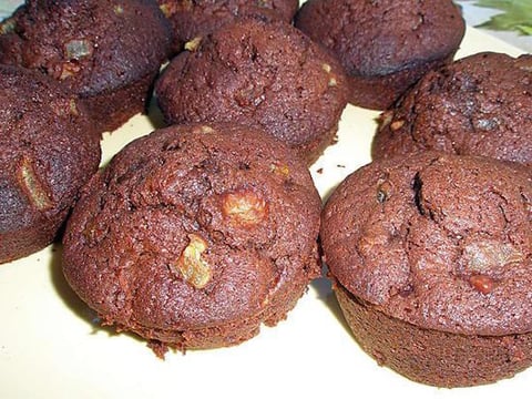 Muffins Poire Chocolat de Rosinette
