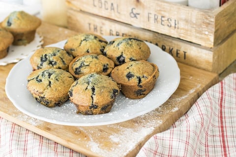 Muffins Santé aux Bleuets