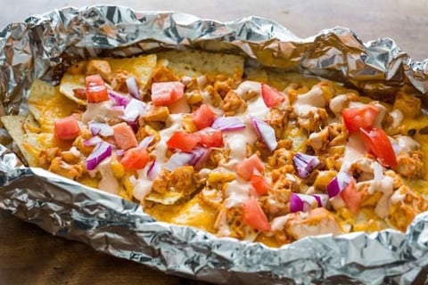 Nachos au Poulet sur le BBQ (camping)