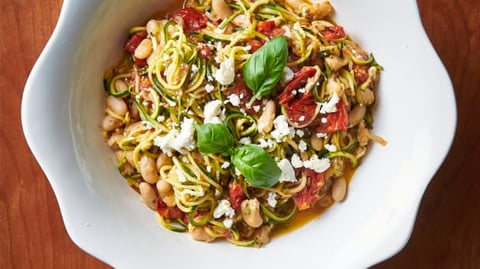 Nouilles de Courgettes aux Tomates Cerises Rôties