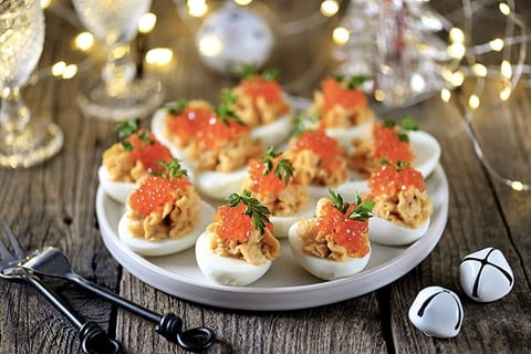 Œufs Mimosa aux Œufs de Saumon
