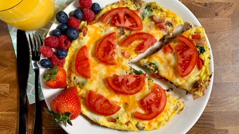 Omelette aux Légumes et Jambon