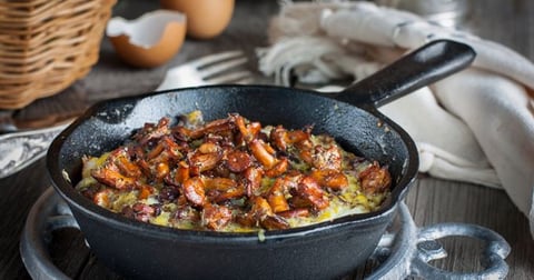 Omelette aux Poireaux et aux Cèpes Express